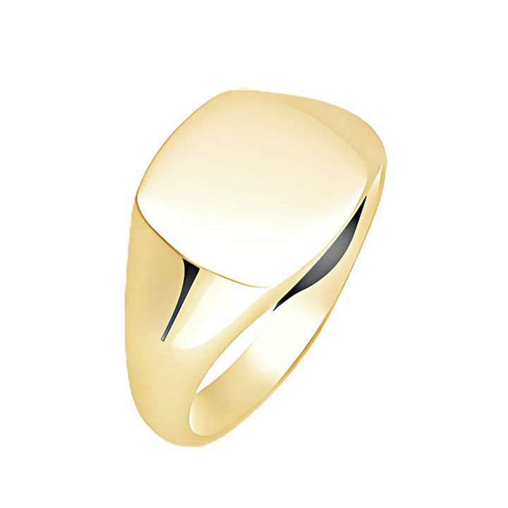 Small Cushion Signet Ring 9ct Yellow Gold - Michael Jones Jeweller