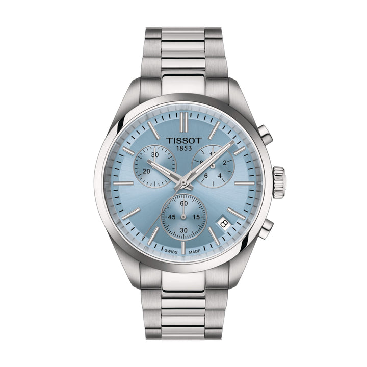 Tissot PR100 Ice Blue Chronograph Quartz Watch T1504171135100