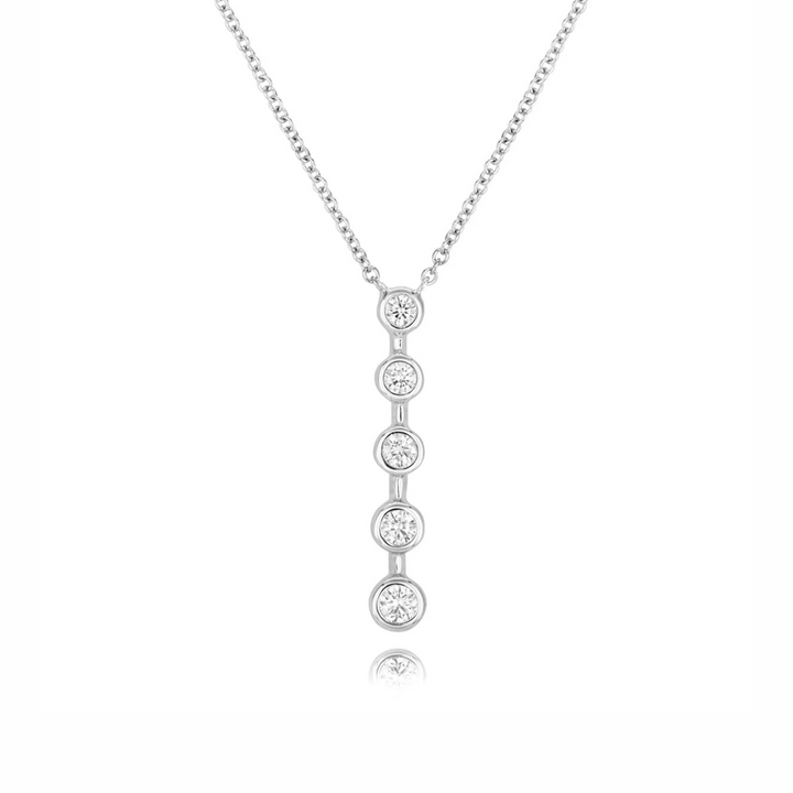 Diamond Set 0.15ct Pendant 18ct White Gold