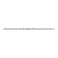 Gucci Signature Silver Curb Link Bracelet 17cm