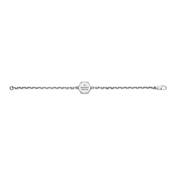 Gucci Trademark Silver Hexagonal Bracelet 17cm