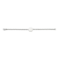 Gucci Trademark Silver Hexagonal Bracelet 17cm