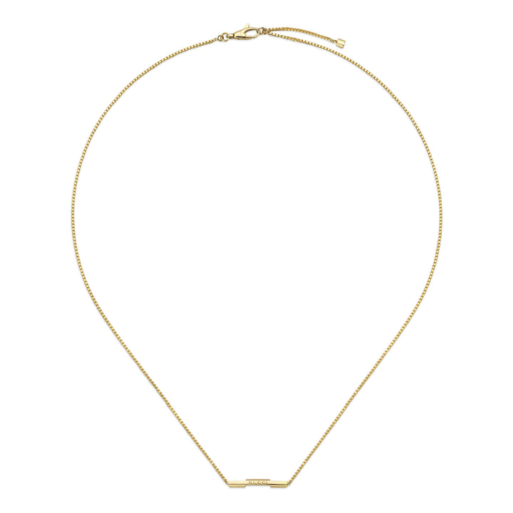 Gucci Link to Love 18ct Yellow Gold Gucci Bar Necklace 45cm