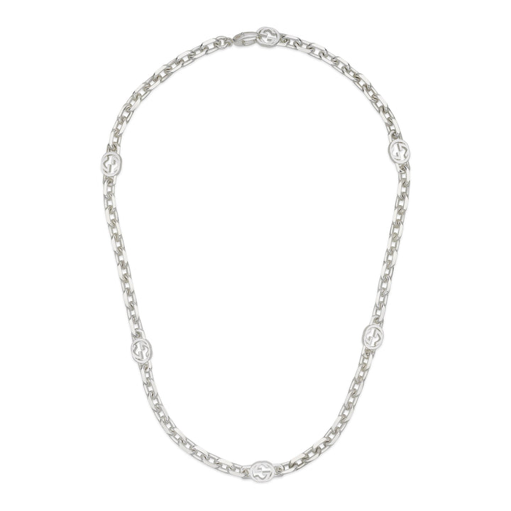 Gucci Interlocking Silver Necklace 50cm