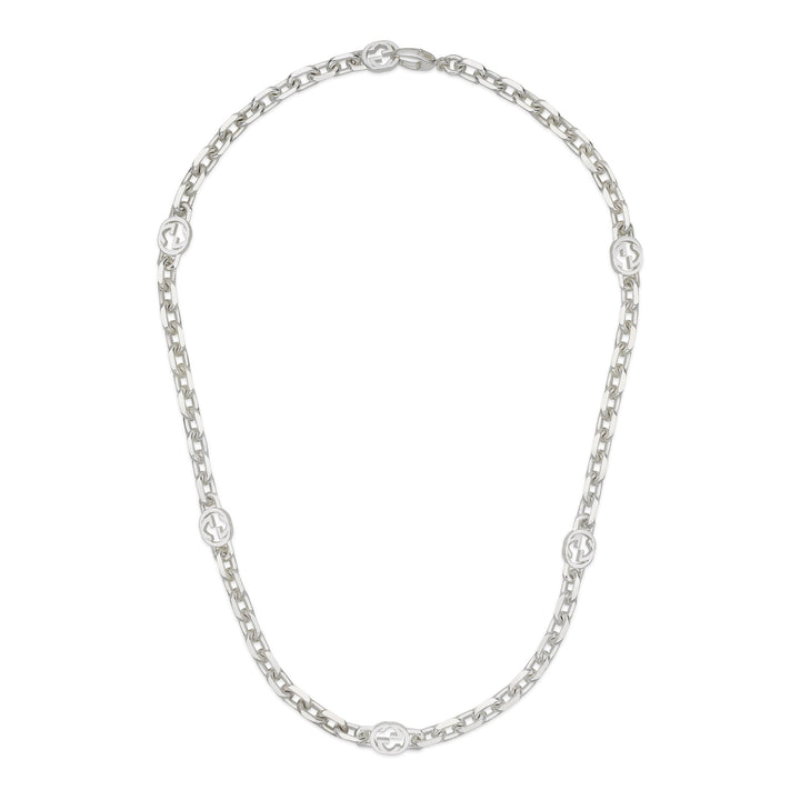 Gucci Interlocking Silver Necklace 50cm