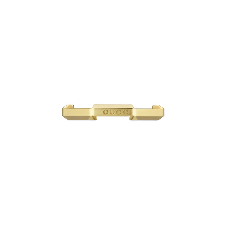 Gucci Link to Love Mirrored 18ct Yellow Gold Ring - Size P