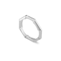 Gucci Link to Love Mirrored 18ct White Gold Ring - Size Q-R - Michael Jones Jeweller