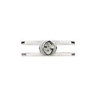 Gucci Interlocking Silver Ring Size Q - Michael Jones Jeweller