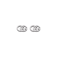 Gucci GG Running 18ct White Gold Stud Earrings - Michael Jones Jeweller