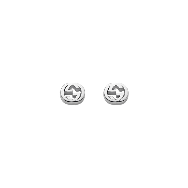 Gucci Interlocking Silver Stud Earrings - Michael Jones Jeweller