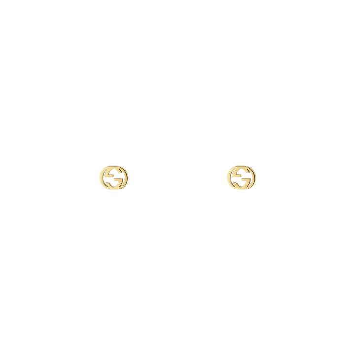 Gucci Interlocking G 18ct Yellow Gold Stud Earrings - Michael Jones Jeweller