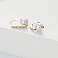 Yana Nesper Akoya Pearl and Diamond 18ct Yellow Gold Drop Earrings