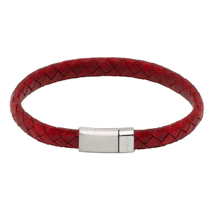 Unique & Co Antique Red Leather Bracelet 21cm