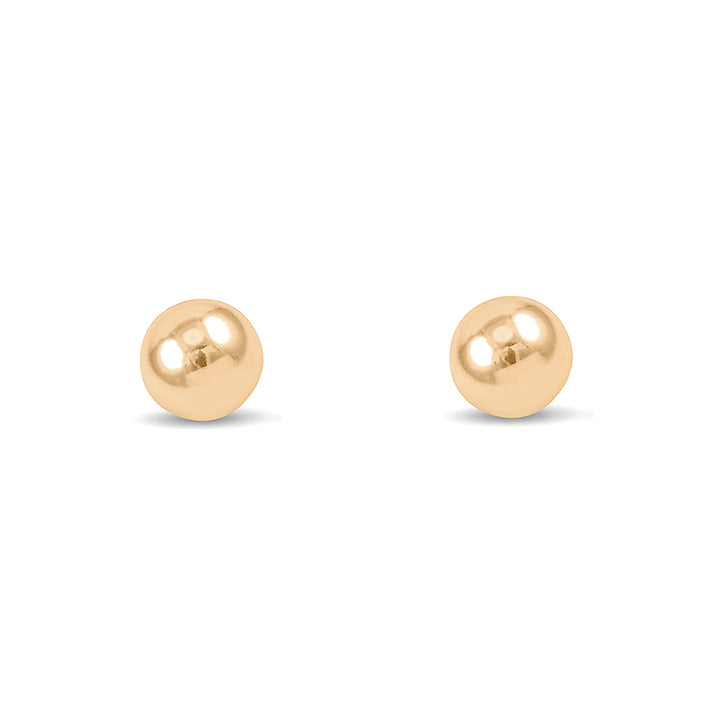 4mm 9ct Yellow Gold Ball Stud Earrings - Michael Jones Jeweller