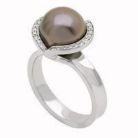 Andrew Geoghegan Celestial Tahitian Pearl 18ct White Gold Ring - Michael Jones Jeweller