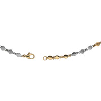 Flat Disc Link 9ct Yellow and White Gold Necklace - Michael Jones Jeweller