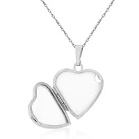 Engraved Heart Silver Locket