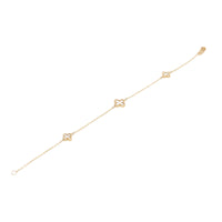 Mother of Pearl 9ct Yellow Gold Clover Bracelet