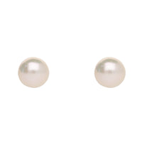 Cultured Pearl 6mm 18ct Yellow Gold Stud Earrings - Michael Jones Jeweller