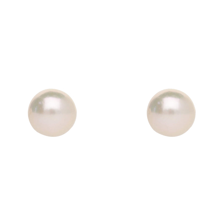 Cultured Pearl 6mm 18ct Yellow Gold Stud Earrings