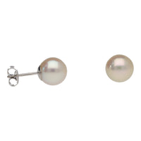 Cultured Pearl 9mm 18ct White Gold Stud Earrings