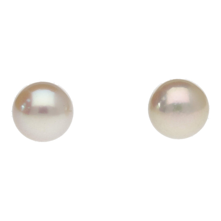 Cultured Pearl 9mm 18ct White Gold Stud Earrings