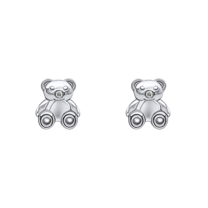 D for Diamond Child's Teddy Bear Stud Earrings