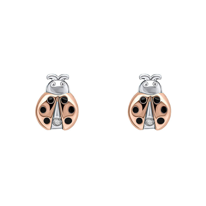 D for Diamond Children's Ladybird Stud Earrings