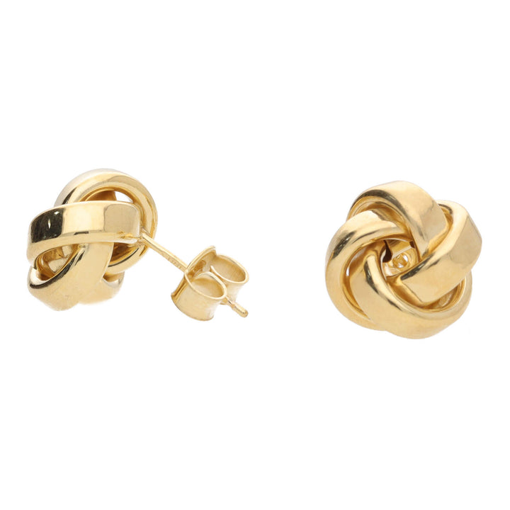 Large Knot 9ct Yellow Gold Stud Earrings - Michael Jones Jeweller