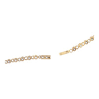 Pre-Owned Seed Pearl Yellow Metal Drop Choker