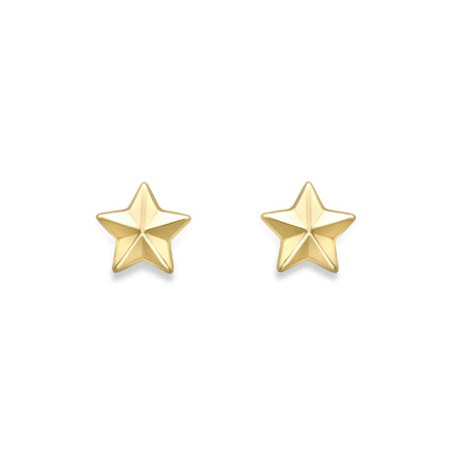 Star Shape 9ct Yellow Gold Stud Earrings - Michael Jones Jeweller