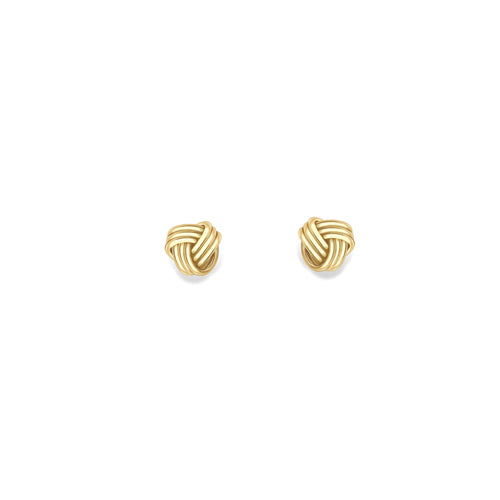 Knot 9ct Yellow Gold 7mm Stud Earrings - Michael Jones Jeweller