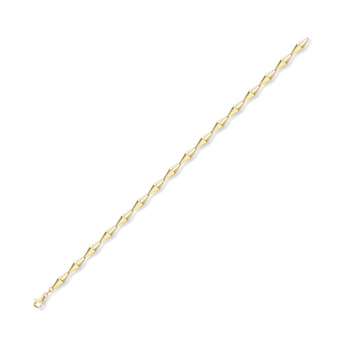 Kite Shape 9ct Yellow Gold Linked Bracelet - Michael Jones Jeweller