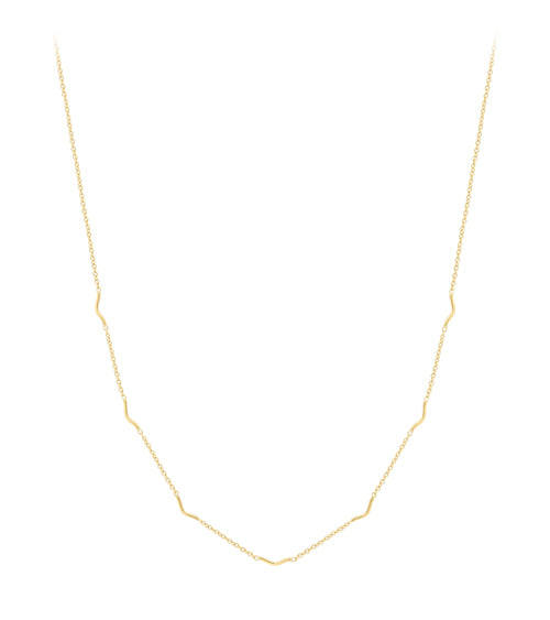 Wavy Chain Link 9ct Yellow Gold Necklace - Michael Jones Jeweller