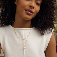 Clogau Nature's Wonder 9ct Solid Gold Beachcomber Layered Necklace with Pearl - Michael Jones Jeweller