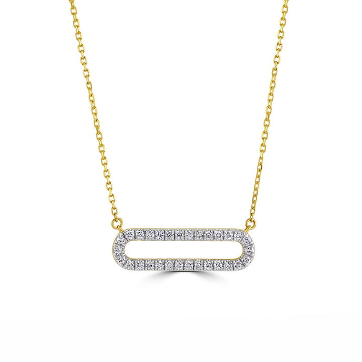 Love Links 0.28ct Diamond Yellow Gold Open Link Necklace