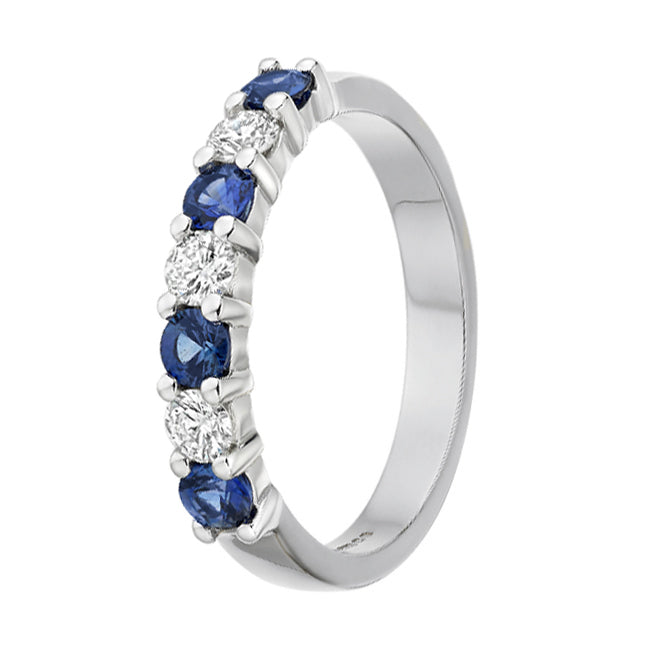 Sapphire and Diamond 18ct White Gold Ring