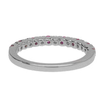 Ruby and Diamond 18ct White Gold Half Eternity Ring