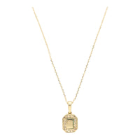 Emerald and Diamond 18ct Yellow Gold Octagonal Necklace