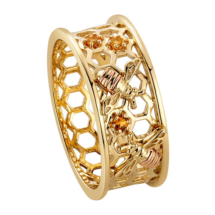 Clogau Honey Bee Honeycomb Ring (M) - Michael Jones Jeweller