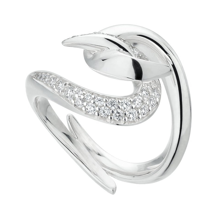 Shaun Leane Silver Hook Diamond Ring HT019.SSWHRZM - Michael Jones Jeweller