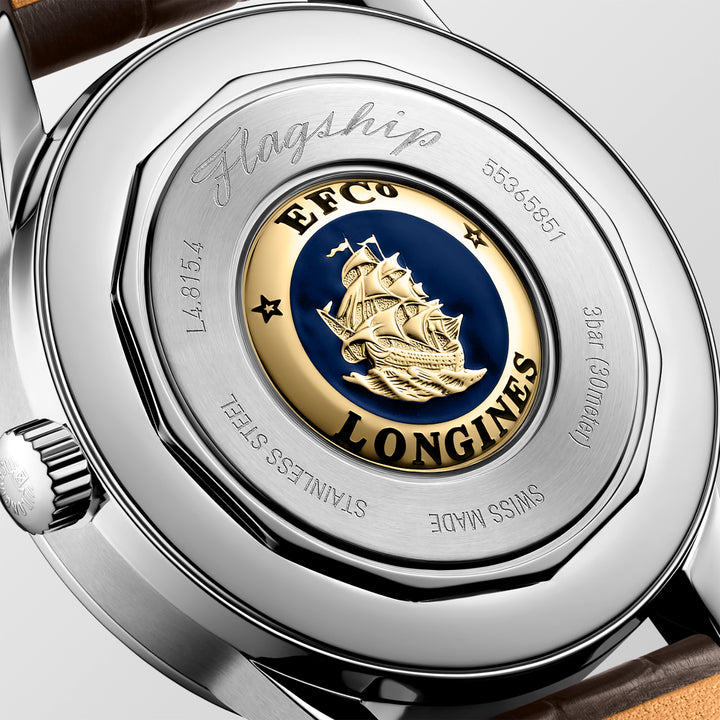 Longines FLAGSHIP HERITAGE MOONPHASE 38.5mm Automatic Watch L48154622 - Michael Jones Jeweller