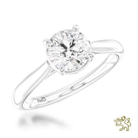 Lab Grown Classic Solitaire 1.00ct E VS1 LG Diamond Platinum Ring