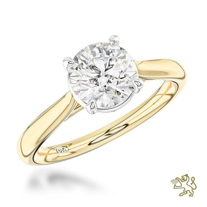 Classic Solitaire 1.51ct E VS1 Laboratory Grown Diamond Yellow Gold/Platinum Ring