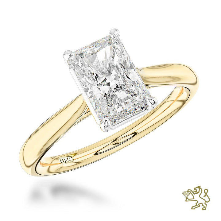 LG Radiant Solitaire 2.00ct E VS1 LG Diamond Yellow Gold/Platinum Ring