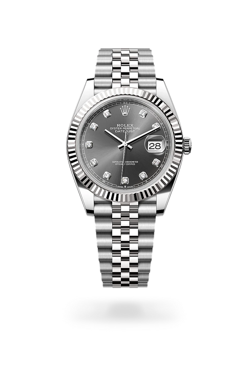 Rolex Datejust in White Rolesor - combination of Oystersteel and white gold, M126334-0006 - Michael Jones Jeweller