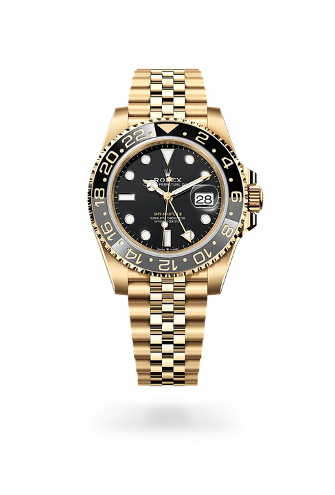 Rolex GMT-Master II in 18 ct yellow gold, M126718GRNR-0001 - Michael Jones Jeweller