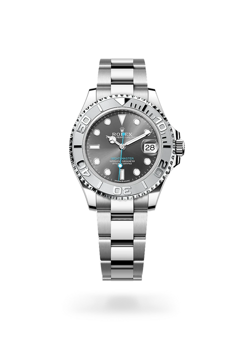 Rolex Yacht-Master in Rolesium - combination of Oystersteel and platinum, M268622-0002 - Michael Jones Jeweller