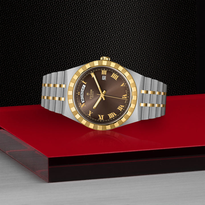 TUDOR Royal 41mm Yellow Gold and Stainless Steel Day Date Automatic Watch M28603-0007