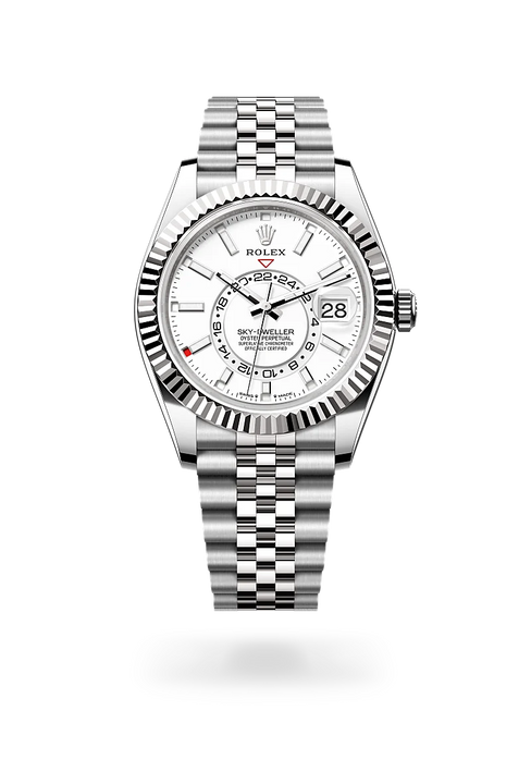 Rolex Sky-Dweller in White Rolesor - combination of Oystersteel and white gold, M336934-0004 - Michael Jones Jeweller